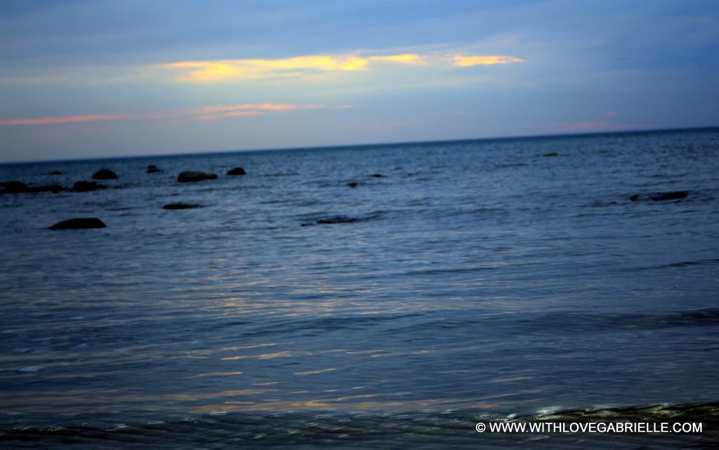 beach at dusk
